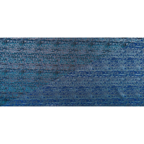 Metallic Dazzling Blue, Tropical Green and Silver Abstract Brocade