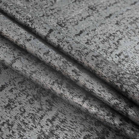 Metallic Silver and Moonbeam Abstract Brocade