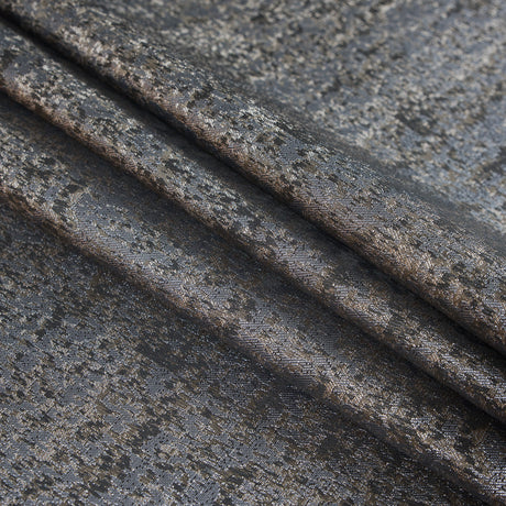 Metallic Gray and Wood Ash Abstract Brocade