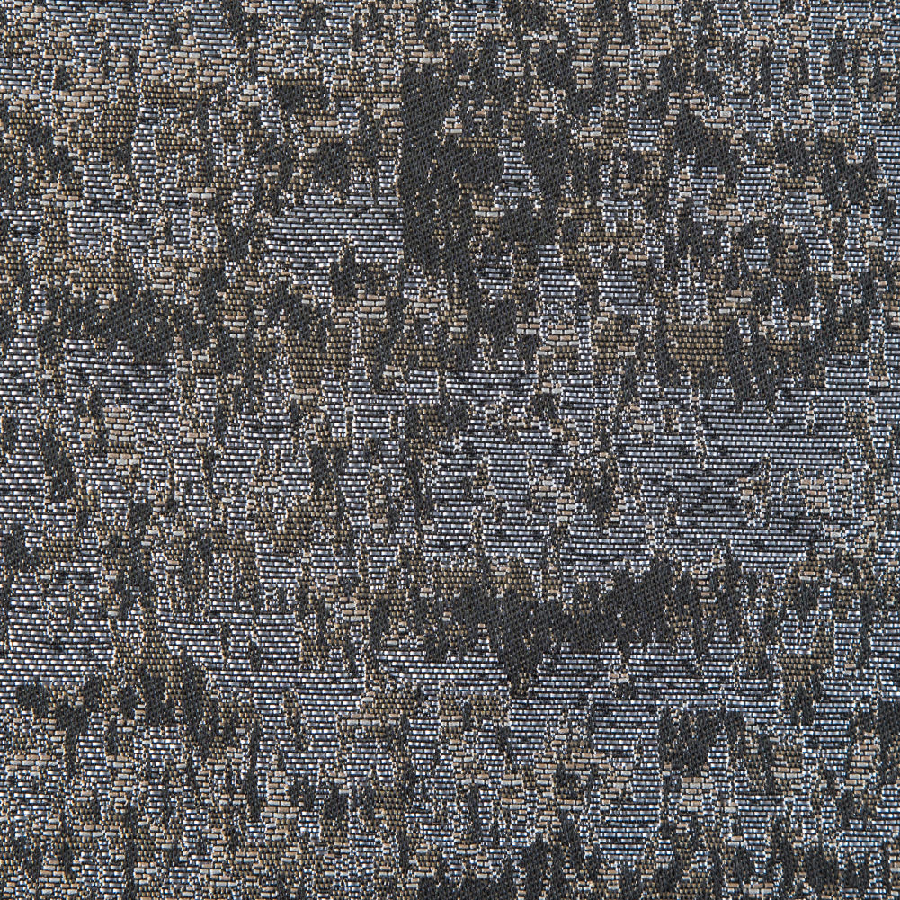 Metallic Gray and Wood Ash Abstract Brocade