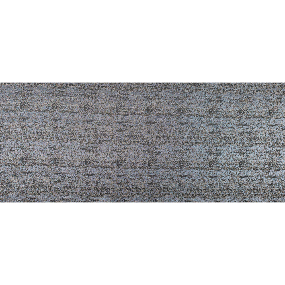 Metallic Gray and Wood Ash Abstract Brocade