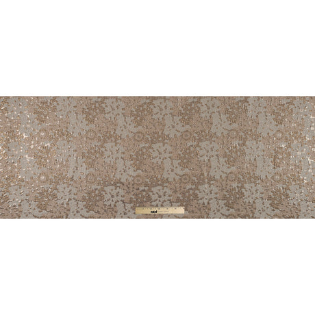 Metallic Gold and Sun Kiss Beige Floral Brocade
