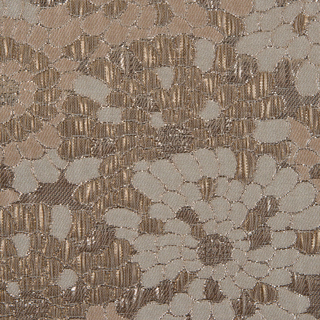 Metallic Gold and Sun Kiss Beige Floral Brocade