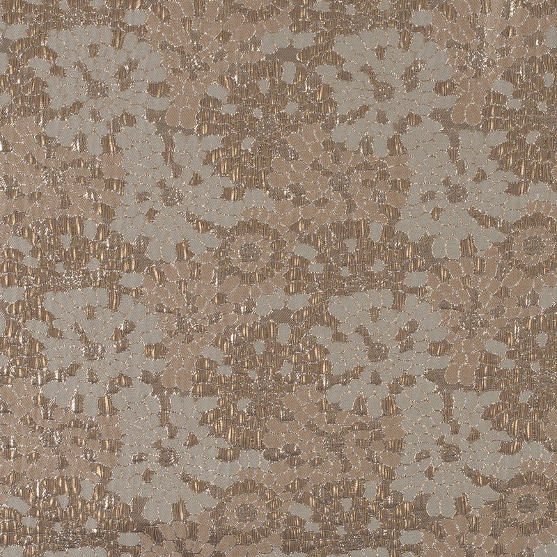Metallic Gold and Sun Kiss Beige Floral Brocade