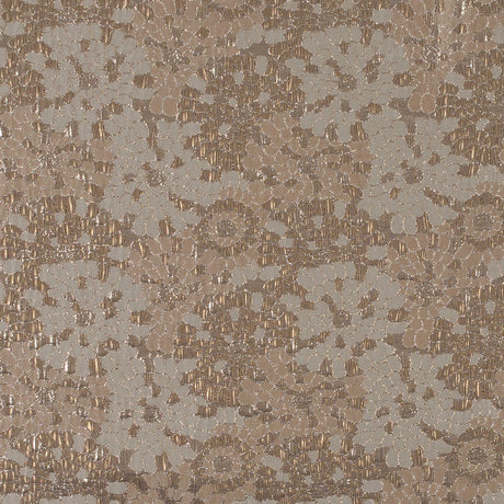 Metallic Gold and Sun Kiss Beige Floral Brocade