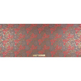 Metallic Gold and Neon Calypso Coral Floral Brocade