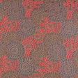 Metallic Gold and Neon Calypso Coral Floral Brocade