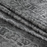 Metallic Silver Abstract Brocade