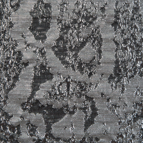 Metallic Silver Abstract Brocade