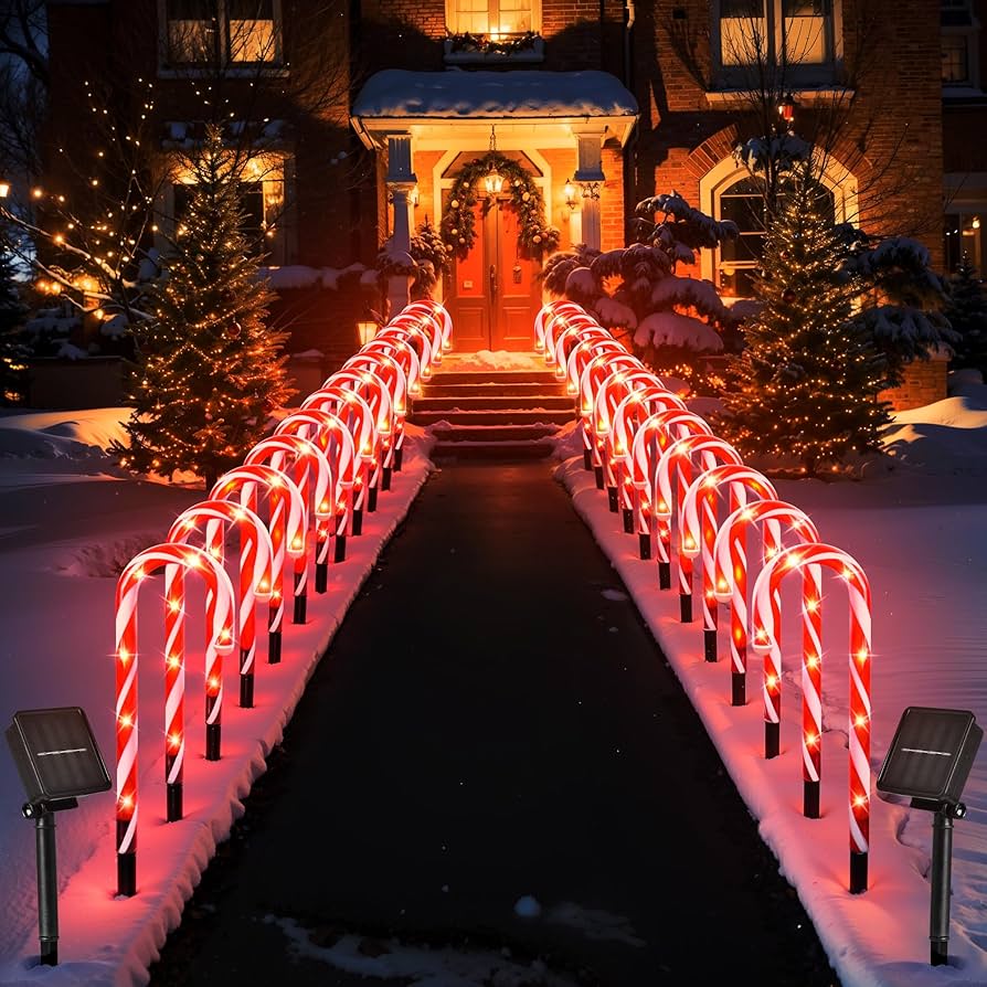 Candy Cane Lights Outdoor Battery