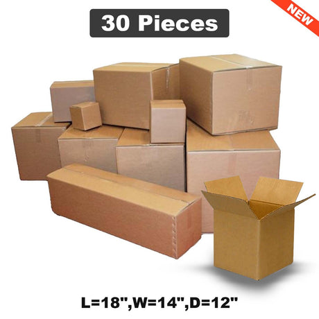 Spacious Shipping & Packing Boxes L-18",W-14",D-12" for Secure and Efficient Packaging