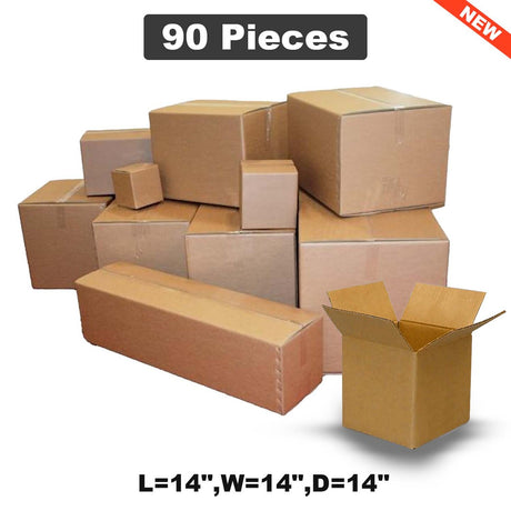 Durable Shipping & Packing Boxes L-14",W-14",D-14" for Secure and Versatile Packaging