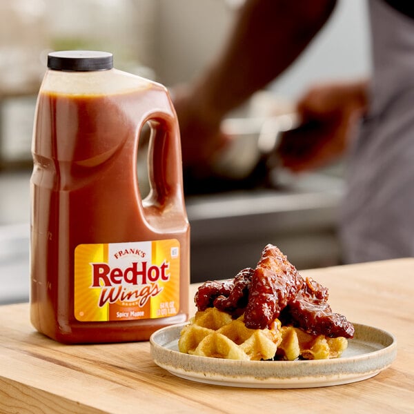 Frank's RedHot Spicy Maple Wing Hot Sauce 0.5 Gallon - 4/Case