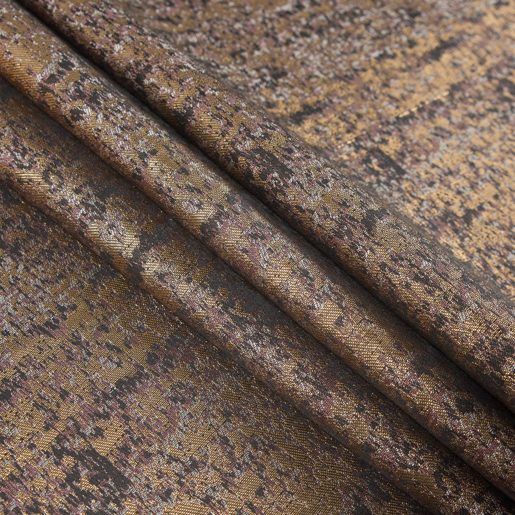 Metallic Gold and Pink Abstract Jacquard