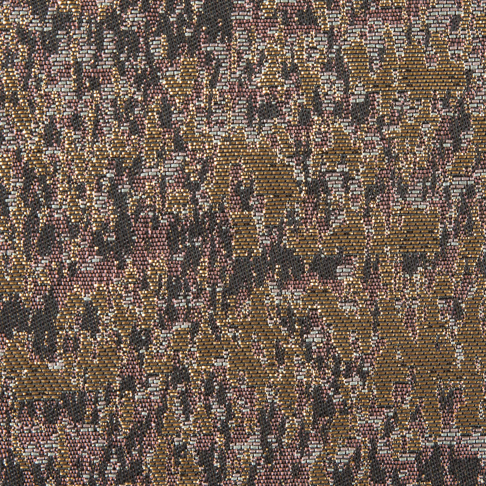 Metallic Gold and Pink Abstract Jacquard