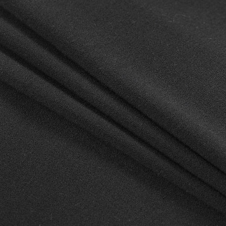Italian Black Blended Rayon Crepe