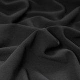 Italian Black Blended Rayon Crepe