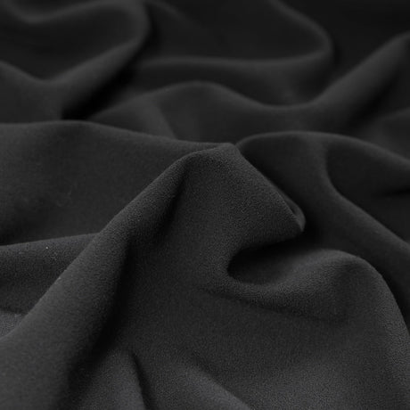 Italian Black Blended Rayon Crepe