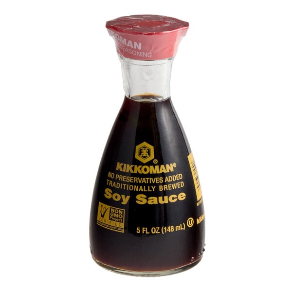 Kikkoman Traditionally Brewed Soy Sauce Bottle 5 fl. oz. - 12/Case