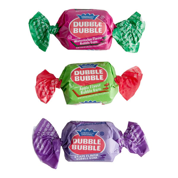 Dubble Bubble 3-Flavor Bubble Gum 25 lb.