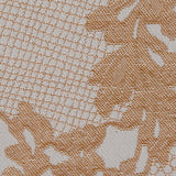 Metallic Butterscotch and White Lacey Floral Brocade
