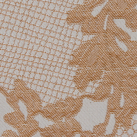 Metallic Butterscotch and White Lacey Floral Brocade