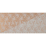 Metallic Butterscotch and White Lacey Floral Brocade