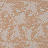 Metallic Butterscotch and White Lacey Floral Brocade