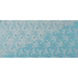 Metallic Bluebird and White Lacey Floral Brocade