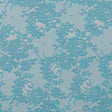 Metallic Bluebird and White Lacey Floral Brocade