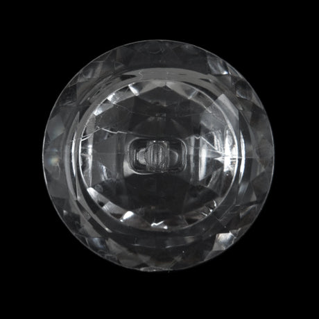 Clear Faceted Plastic Shank Back Button - 45L/29mm