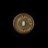 White and Gold Plastic Shank-Back Button - 28L/18mm