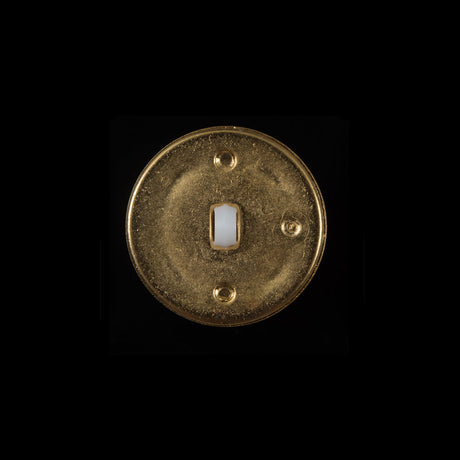 White and Gold Plastic Shank-Back Button - 28L/18mm