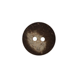 Brown Wooden Two-Hole Button - 28L/18mm