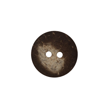 Brown Wooden Two-Hole Button - 28L/18mm