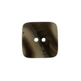Olive Gray Square Two-Hole Plastic Button - 33L/21mm