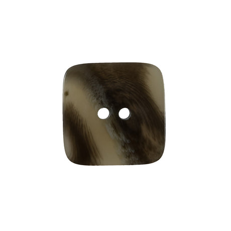 Olive Gray Square Two-Hole Plastic Button - 33L/21mm