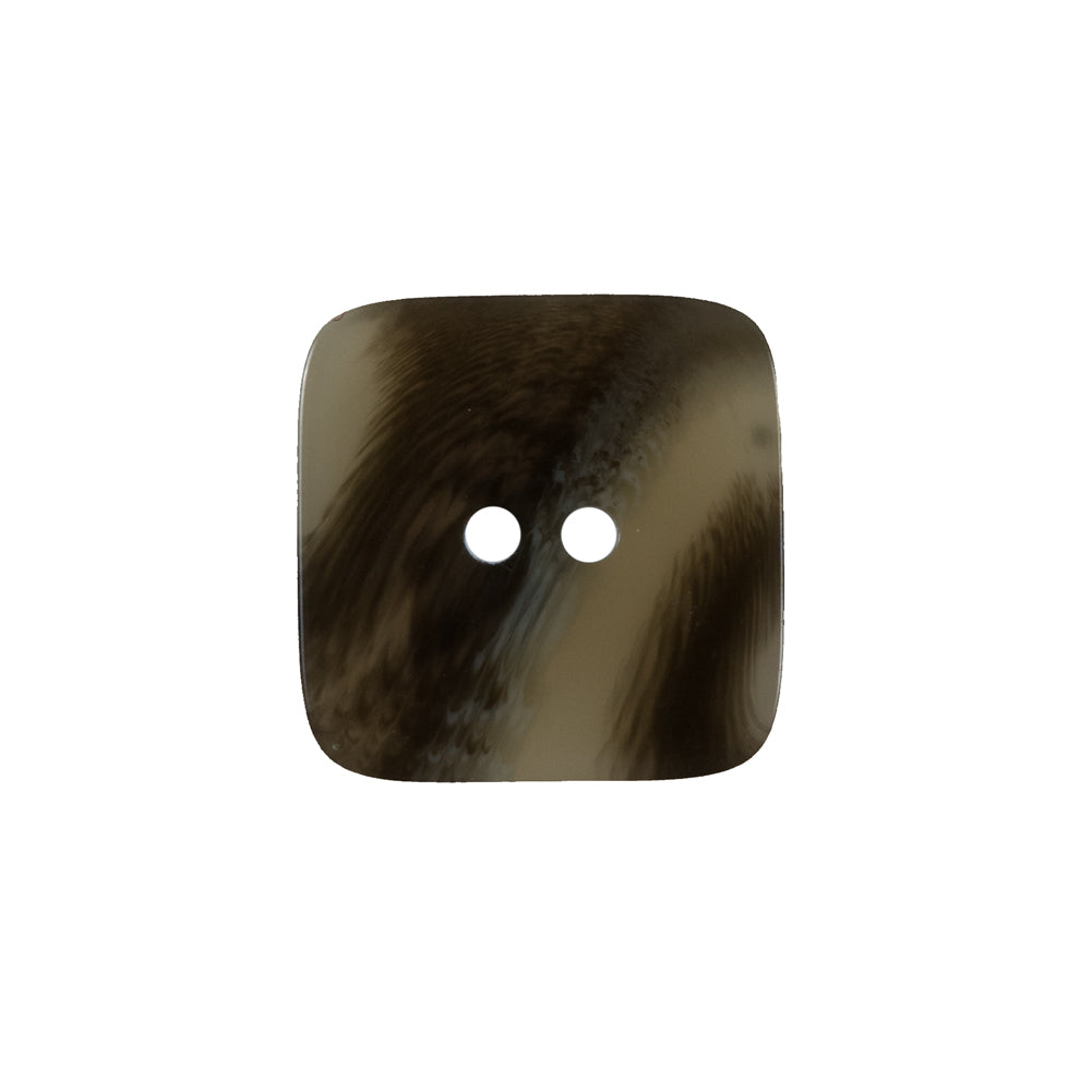 Olive Gray Square Two-Hole Plastic Button - 33L/21mm