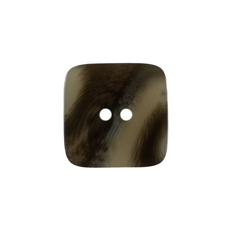 Olive Gray Square Two-Hole Plastic Button - 33L/21mm
