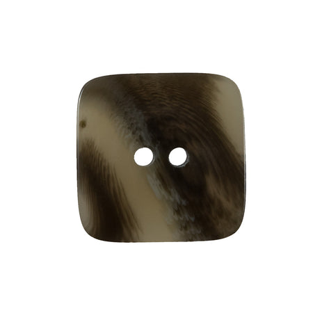 Olive Gray Square Two-Hole Plastic Button - 36L/23mm