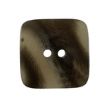 Olive Gray Square Two-Hole Plastic Button - 44L/28mm