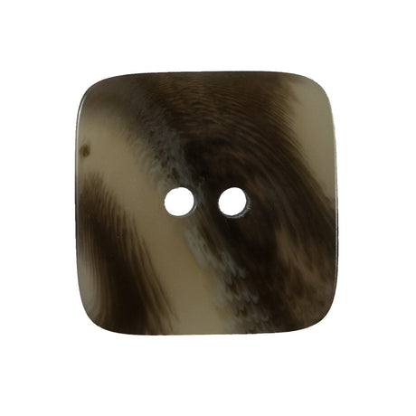 Olive Gray Square Two-Hole Plastic Button - 44L/28mm