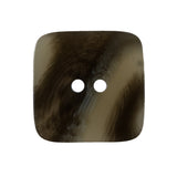 Olive Gray Square Two-Hole Plastic Button - 44L/28mm