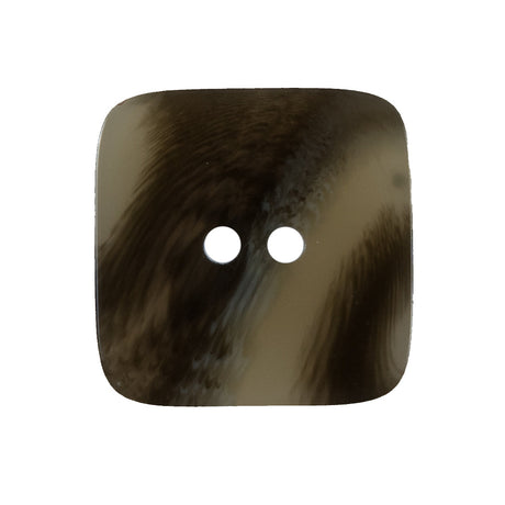 Olive Gray Square Two-Hole Plastic Button - 44L/28mm