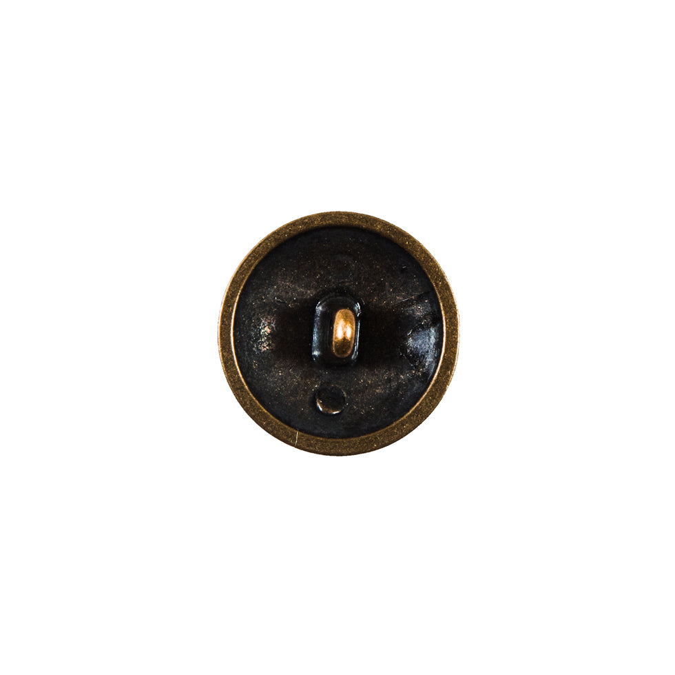 Antique Gold Coat of Arms Crest Metal Button - 24L/15mm