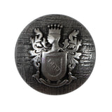 Silver Coat of Arms Crest Metal Shank Back Button - 44L/28mm