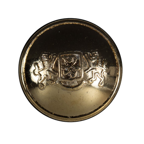 Gold Double Lion Crest Metal Shank Back Button - 44L/28mm