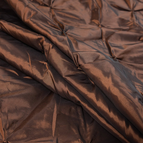 Rust and Black Iridescent Pintucked Taffeta