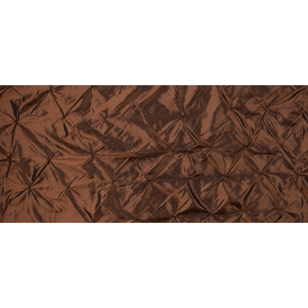 Rust and Black Iridescent Pintucked Taffeta