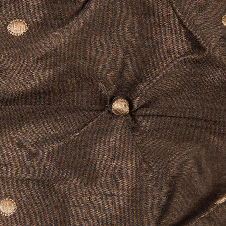 Desert Palm and Gold Pintucked Polyester Shantung